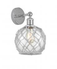 Innovations Lighting 616-1W-PC-G122-8RW - Farmhouse Rope - 1 Light - 8 inch - Polished Chrome - Sconce