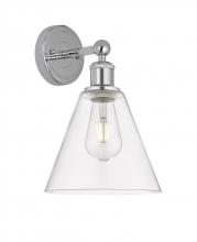 Innovations Lighting 616-1W-PC-GBC-82 - Berkshire - 1 Light - 8 inch - Polished Chrome - Sconce