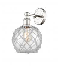 Innovations Lighting 616-1W-PN-G122-8RW - Farmhouse Rope - 1 Light - 8 inch - Polished Nickel - Sconce
