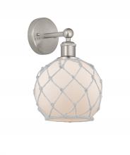Innovations Lighting 616-1W-SN-G121-8RW - Farmhouse Rope - 1 Light - 8 inch - Brushed Satin Nickel - Sconce