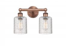 Innovations Lighting 616-2W-AC-G112C-5CL - Cobbleskill - 2 Light - 14 inch - Antique Copper - Bath Vanity Light