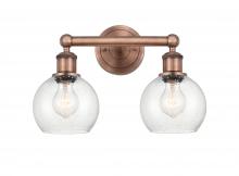 Innovations Lighting 616-2W-AC-G124-6 - Athens - 2 Light - 15 inch - Antique Copper - Bath Vanity Light