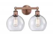 Innovations Lighting 616-2W-AC-G124-8 - Athens - 2 Light - 17 inch - Antique Copper - Bath Vanity Light