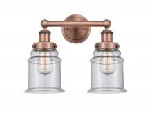 Innovations Lighting 616-2W-AC-G184 - Canton - 2 Light - 15 inch - Antique Copper - Bath Vanity Light