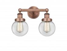 Innovations Lighting 616-2W-AC-G202-6 - Beacon - 2 Light - 15 inch - Antique Copper - Bath Vanity Light