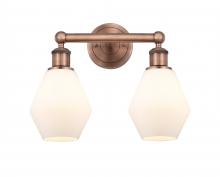 Innovations Lighting 616-2W-AC-G651-6 - Cindyrella - 2 Light - 15 inch - Antique Copper - Bath Vanity Light