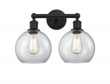 Innovations Lighting 616-2W-BK-G122-8 - Athens - 2 Light - 17 inch - Matte Black - Bath Vanity Light