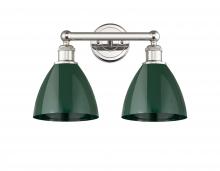 Innovations Lighting 616-2W-PN-MBD-75-GR - Plymouth - 2 Light - 17 inch - Polished Nickel - Bath Vanity Light