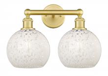 Innovations Lighting 616-2W-SG-G1216-8WM - White Mouchette - 2 Light - 17 inch - Satin Gold - Bath Vanity Light