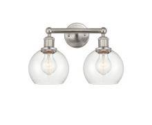 Innovations Lighting 616-2W-SN-G122-6 - Athens - 2 Light - 15 inch - Brushed Satin Nickel - Bath Vanity Light