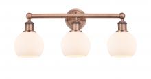 Innovations Lighting 616-3W-AC-G121-6 - Athens - 3 Light - 24 inch - Antique Copper - Bath Vanity Light