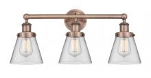 Innovations Lighting 616-3W-AC-G62 - Cone - 3 Light - 24 inch - Antique Copper - Bath Vanity Light