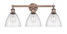 Innovations Lighting 616-3W-AC-GBD-754 - Bristol - 3 Light - 26 inch - Antique Copper - Bath Vanity Light