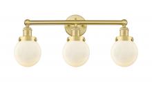 Innovations Lighting 616-3W-SG-G201-6 - Beacon - 3 Light - 24 inch - Satin Gold - Bath Vanity Light