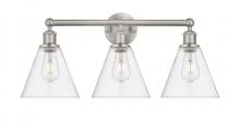 Innovations Lighting 616-3W-SN-GBC-82 - Berkshire - 3 Light - 26 inch - Satin Nickel - Bath Vanity Light