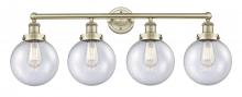 Innovations Lighting 616-4W-AB-G204-8 - Beacon - 4 Light - 35 inch - Antique Brass - Bath Vanity Light