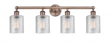 Innovations Lighting 616-4W-AC-G112 - Cobbleskill - 4 Light - 32 inch - Antique Copper - Bath Vanity Light