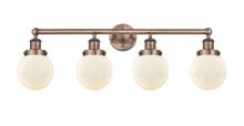 Innovations Lighting 616-4W-AC-G201-6 - Beacon - 4 Light - 33 inch - Antique Copper - Bath Vanity Light