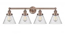 Innovations Lighting 616-4W-AC-G44 - Cone - 4 Light - 35 inch - Antique Copper - Bath Vanity Light