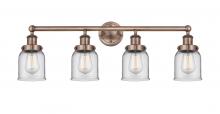 Innovations Lighting 616-4W-AC-G52 - Bell - 4 Light - 32 inch - Antique Copper - Bath Vanity Light