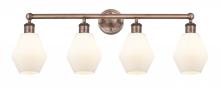 Innovations Lighting 616-4W-AC-G651-6 - Cindyrella - 4 Light - 33 inch - Antique Copper - Bath Vanity Light