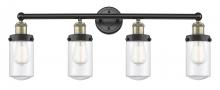 Innovations Lighting 616-4W-BAB-G312 - Dover - 4 Light - 32 inch - Black Antique Brass - Bath Vanity Light