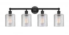 Innovations Lighting 616-4W-BK-G112 - Cobbleskill - 4 Light - 32 inch - Matte Black - Bath Vanity Light