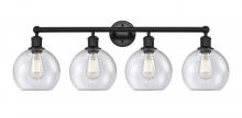 Innovations Lighting 616-4W-BK-G124-8 - Athens - 4 Light - 35 inch - Matte Black - Bath Vanity Light