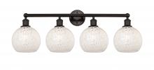 Innovations Lighting 616-4W-OB-G1216-8WM - White Mouchette - 4 Light - 35 inch - Oil Rubbed Bronze - Bath Vanity Light