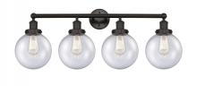 Innovations Lighting 616-4W-OB-G204-8 - Beacon - 4 Light - 35 inch - Oil Rubbed Bronze - Bath Vanity Light