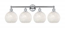 Innovations Lighting 616-4W-PC-G1216-8WM - White Mouchette - 4 Light - 35 inch - Polished Chrome - Bath Vanity Light