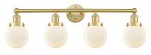 Innovations Lighting 616-4W-SG-G201-6 - Beacon - 4 Light - 33 inch - Satin Gold - Bath Vanity Light