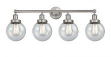 Innovations Lighting 616-4W-SN-G204-6 - Beacon - 4 Light - 33 inch - Brushed Satin Nickel - Bath Vanity Light