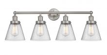 Innovations Lighting 616-4W-SN-G64 - Cone - 4 Light - 33 inch - Brushed Satin Nickel - Bath Vanity Light