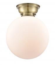  623-1F-AB-G201-12-LED - Beacon - 1 Light - 12 inch - Antique Brass - Flush Mount