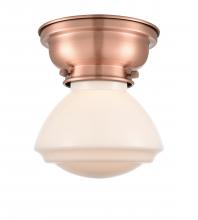 Innovations Lighting 623-1F-AC-G321 - Olean - 1 Light - 7 inch - Antique Copper - Flush Mount