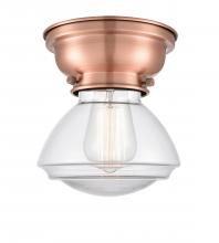 Innovations Lighting 623-1F-AC-G322 - Olean - 1 Light - 7 inch - Antique Copper - Flush Mount