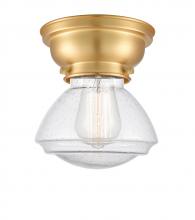 Innovations Lighting 623-1F-SG-G324 - Olean - 1 Light - 7 inch - Satin Gold - Flush Mount