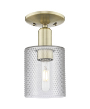 Innovations Lighting 716-1C-AB-G112 - Cobbleskill - 1 Light - 5 inch - Antique Brass - Semi-Flush Mount