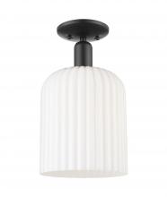 Innovations Lighting 716-1C-BK-G559-8GWH - Bridal Veil - 1 Light - 8 inch - Matte Black - Semi-Flush Mount