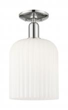 Innovations Lighting 716-1C-PN-G559-8GWH - Bridal Veil - 1 Light - 8 inch - Polished Nickel - Semi-Flush Mount