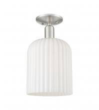 Innovations Lighting 716-1C-SN-G559-8GWH - Bridal Veil - 1 Light - 8 inch - Brushed Satin Nickel - Semi-Flush Mount