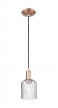 Innovations Lighting 716-1P-AC-G559-5SDY - Bridal Veil - 1 Light - 6 inch - Antique Copper - Cord hung - Mini Pendant