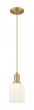 Innovations Lighting 716-1P-BB-G559-5GWH - Bridal Veil - 1 Light - 6 inch - Brushed Brass - Cord hung - Mini Pendant