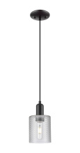 Innovations Lighting 716-1P-BK-G112 - Cobbleskill - 1 Light - 5 inch - Matte Black - Cord hung - Mini Pendant