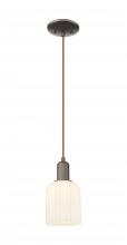 Innovations Lighting 716-1P-OB-G559-5GWH - Bridal Veil - 1 Light - 6 inch - Oil Rubbed Bronze - Cord hung - Mini Pendant