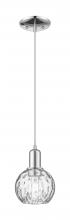 Innovations Lighting 716-1P-PC-G1215-6 - Athens Water Glass - 1 Light - 6 inch - Polished Chrome - Cord hung - Mini Pendant