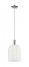 Innovations Lighting 716-1P-PN-G559-8GWH - Bridal Veil - 1 Light - 8 inch - Polished Nickel - Cord hung - Mini Pendant