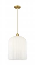 Innovations Lighting 716-1P-SG-G559-12GWH - Bridal Veil - 1 Light - 12 inch - Satin Gold - Cord hung - Mini Pendant