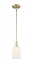 Innovations Lighting 716-1S-AB-G559-5GWH - Bridal Veil - 1 Light - 6 inch - Antique Brass - Mini Pendant